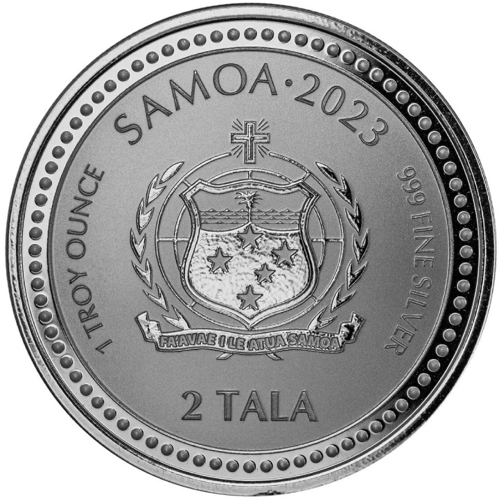 Samoa: Seahorse 1 oz Silver 2023 Prooflike Coin