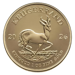 Krugerrand 1 ounce of gold 2026Common coin-listing style: Krugerrand 1 oz Gold 2026.