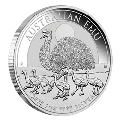 Australijski Emu 1 uncja Srebra 2025 MS 70 NGC First Day of Issue