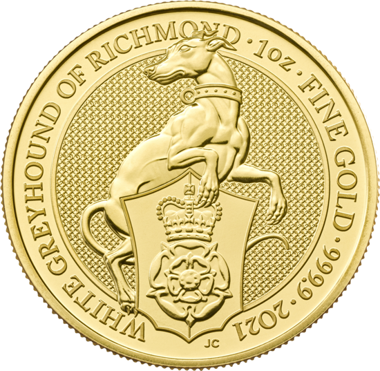 Bestias de la Reina: Carta Blanca de Richmond 1 oz Oro 2021
