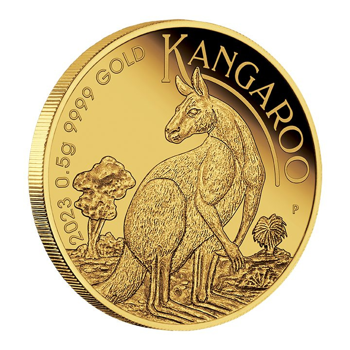 Ausztrál kenguru - Mini Roo 0,5 gramm arany 2023 Proof