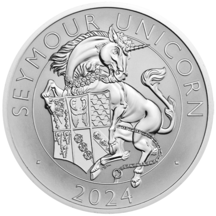 Zestaw 2 monet The Royal Tudor Beasts: The Seymour Unicorn 2 x 1 uncja Srebra 2024 Proof