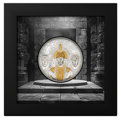 Cook-szigetek: Legendák - Aztecs Empire aranyozott 3 uncia ezüst 2025 Proof