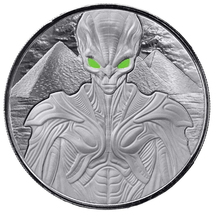 Ezüstérme Scottsdale Mint: Alien színezett 1 uncia ezüst 2025