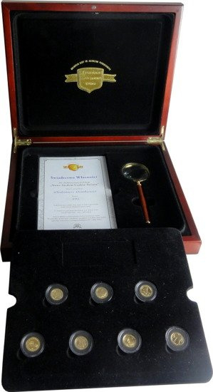 Siedem cudów świata zestaw 7x 1 gram złota 2006
