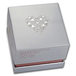 Moneda conmemorativa. Deseos de Boda 1 oz Plata 2018