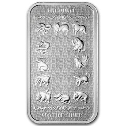 Сребърно кюлче Lunar Year of the Goat 1 унция сребро 2027 Prooflike