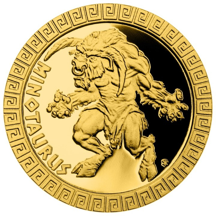 Niue: Creature mitiche - Minotauro $5 Oro 2022 Proof