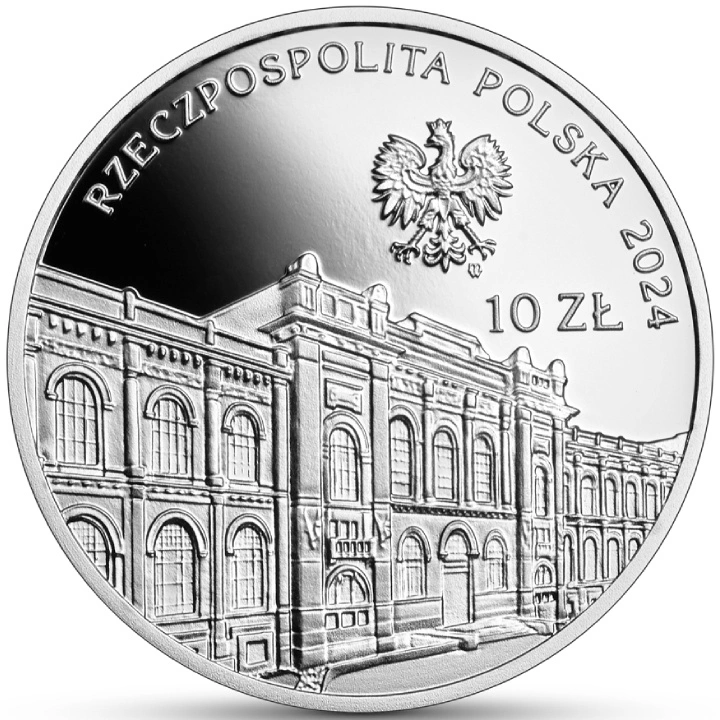 A Bank Polski SA alapításának 100. évfordulója 10 zł ezüst 2024 Proof High Relief
