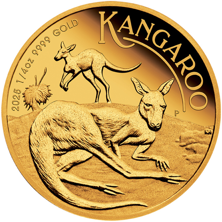 Kangourou australien 1/4 once d'or 2025 Proof