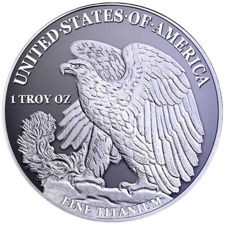 Médaille en Titane Aigle Américain 1 once de Titane 2027