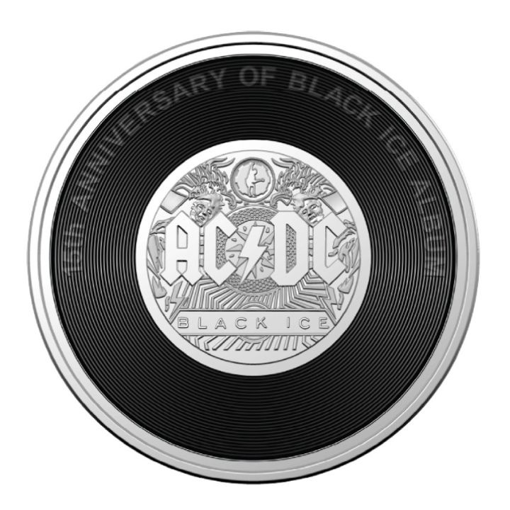 Sada 6 barevných mincí AC/DC 45. výročí 2022/2023