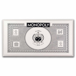 Pièce de monnaie Samoa : Monopoly - Billets de banque 5 grammes d'argent 2024