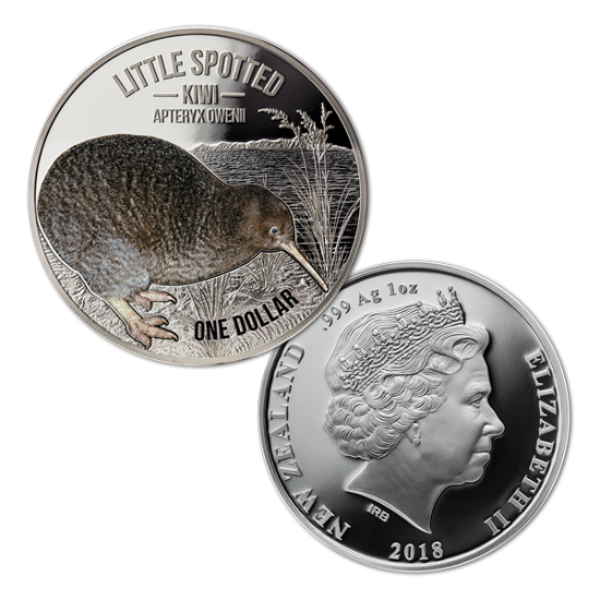 Kiwi 1 oz Plata 2018 Prueba
