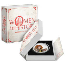 Niue: Mujeres en la Historia - Boudicca de color 1 oz Plata 2022 Proof