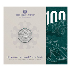 100 Jahre Grand Prix in Großbritannien Kupfernickel-Münze 50 Pence 2026