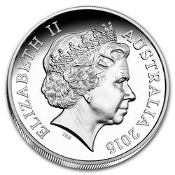 Crocodile australien Agro Jr. 1 once d'argent 2015 PROOF High Relief