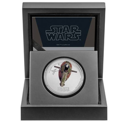 Niue: STAR WARS - Boba Fett's Starfighter coloured 1 oz Silver 2022 Proof