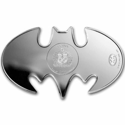 Samoa: Batman Batarang színes 1 uncia ezüst 2024 alakú érme