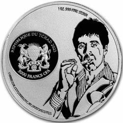 Chad: Hombre con una cicatriz - 40 aniversario de la película coloreada 1 oz Plata 2023 Proof