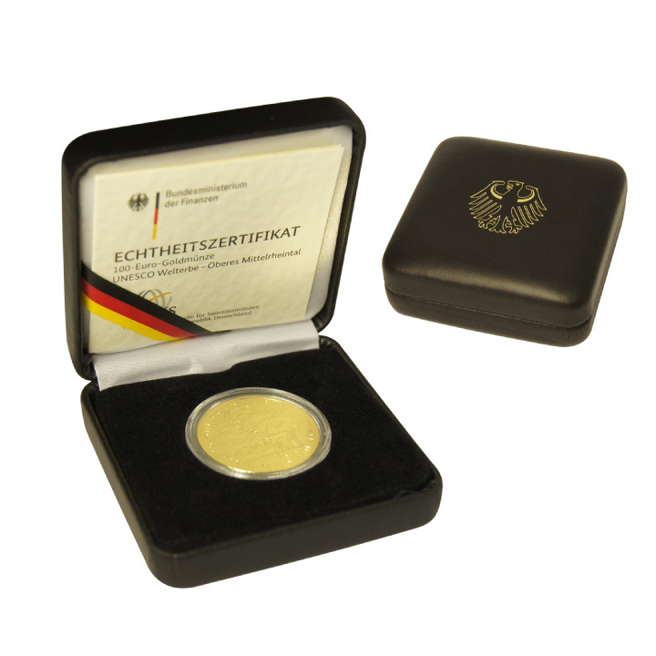 Germany: UNESCO World Heritage Site - Upper Middle Rhine Valley 1/2 oz Gold 2015