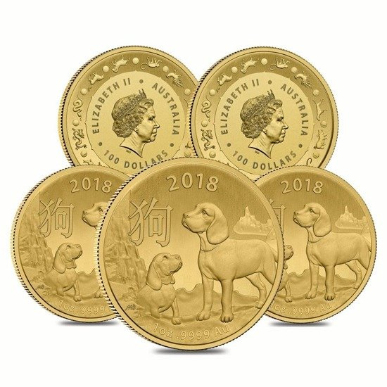 Lunar: Año del Perro 1 oz Oro 2018