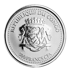 Congo: Silverback Gorilla 1 oz Silver 2021