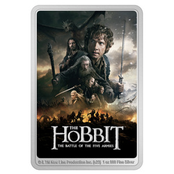 Niue: The Hobbit Poster - The Battle of the Five Armies kolorowany 1 uncja Srebra 2023 Proof