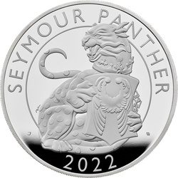 The Royal Tudor Beasts: Seymour Panther 1 oncia d'argento 2022 Proof