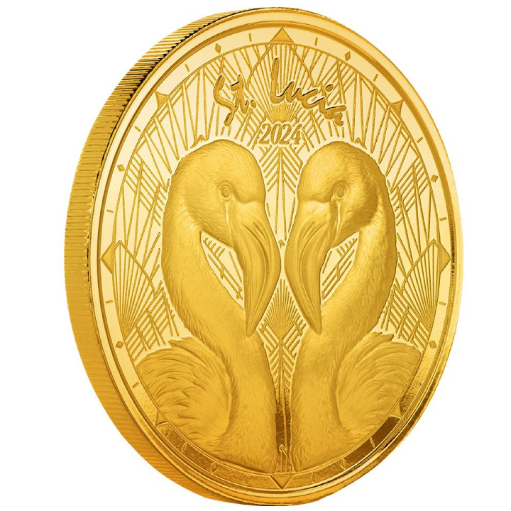 Santa Lucía - Flamencos 1 onza de Oro 2024 Proof