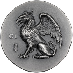 Cook Islands: Gryphon 1 oz Silver 2024 Antiqued Coin