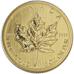 Hoja de arce canadiense 1/10 oz Oro 2013