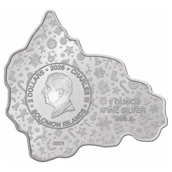 Srebrna Moneta Solomon Islands: Santa & Red Truck kolorowana 1 uncja Srebra 2026 Reverse Proof