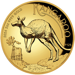 Kangourou australien 2 onces d'or 2024 Proof High Relief