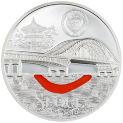 Palau: Tiffany Art Metropolis - Seoul kolorowany 3 uncje Srebra 2024 Proof Ultra High Relief
