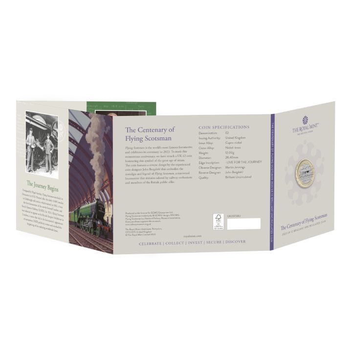 The Centenary of the Flying Scotsman £2 Miedzionikiel 2023
