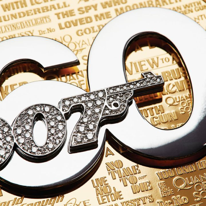 Tuvalu: James Bond 60° anniversario del film 5 once d'oro 2022 Proof Pavé - Set Diamond