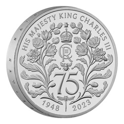 Lot de 5 pièces Royaume-Uni Platine 2023 Proof Commemorative Coin