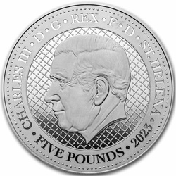 St Helena: Cash India Wildlife - Lion Tailed Macaque 5 oz Silber 2023