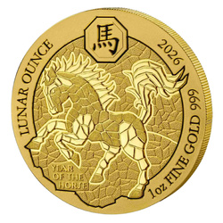 Rwanda: Lunar – Year of the Horse 1 Ounce Gold 2026