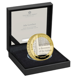 Ada Lovelace £2 Argento dorato 2023 Proof Piedfort