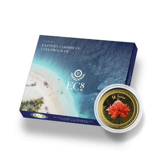 Jardín Botánico de Santa Lucía de color 1 oz Oro 2021 Proof