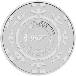Tuvalu: James Bond - Casino Royale “Casino Chip” 1 oncia d'argento 2023