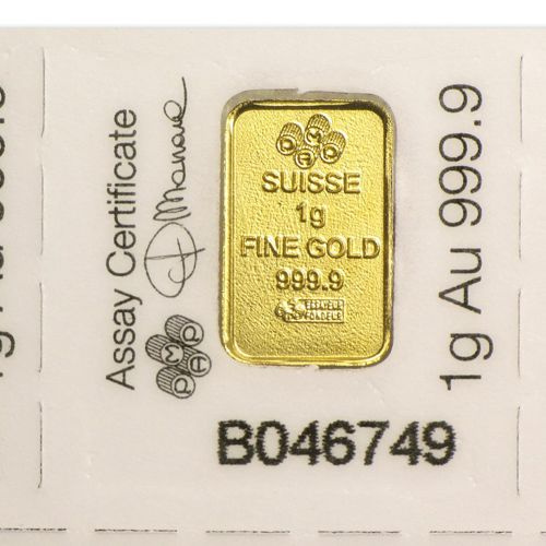 1 gram Gold Bar Pamp Fortuna Łamane