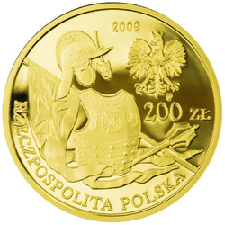 Historia Jazdy Polskiej: Husarz XVII wieku 200 zł 2009 Proof