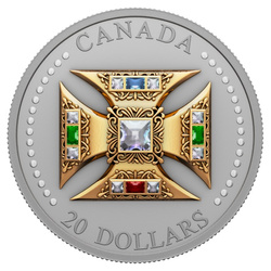Kanada: St. Edward’s Crown 20 $ pozlacené stříbro 2023 Matte Proof