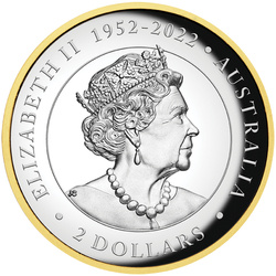 Orzeł Australijski pozłacany 2 uncje Srebra 2023 Proof High Relief