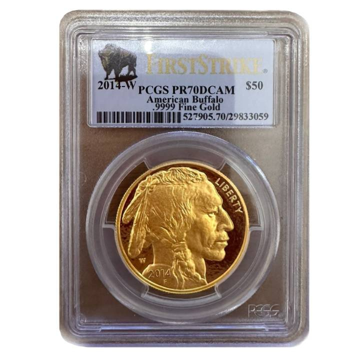 American Buffalo 1 oz Gold 2014-W PCGS PR70 DCAM First Strike
