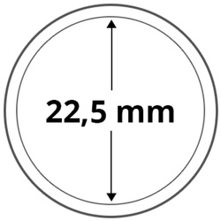 Leuchtturm - Műanyag érme kapszula 22,5 mm 100 darab