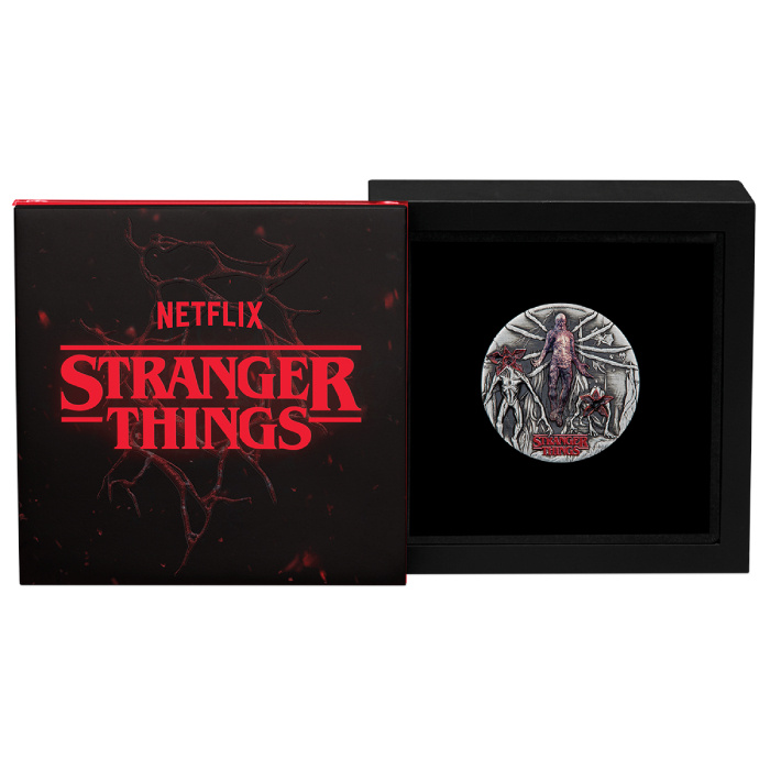 Stranger Things - Villains coloriert 2 Unzen Silber 2026 Antiqued Coin